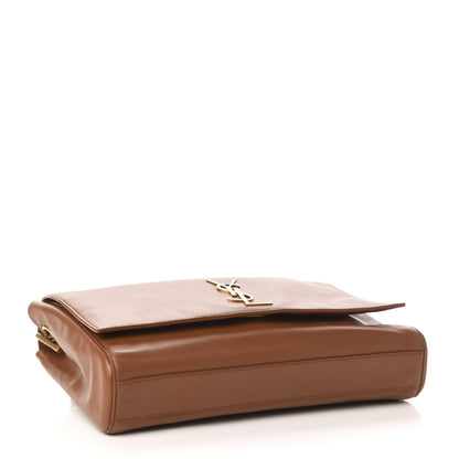 Saint Laurent Smooth Calfskin Suede Medium Reversible Monogram Kate Satchel Light Ochre 12 of 16