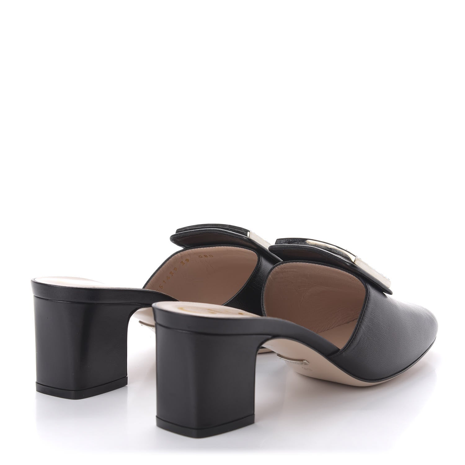 Gucci Malaga Kid Crystal Square G Madelyn Mules 39 Black 4 of 9