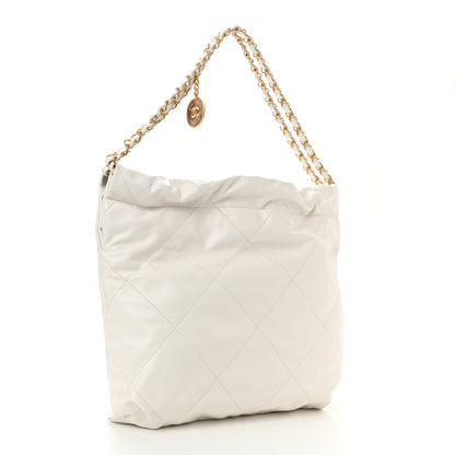 Chanel Shiny Calfskin Quilted Small Chanel 22 White 3 of 9