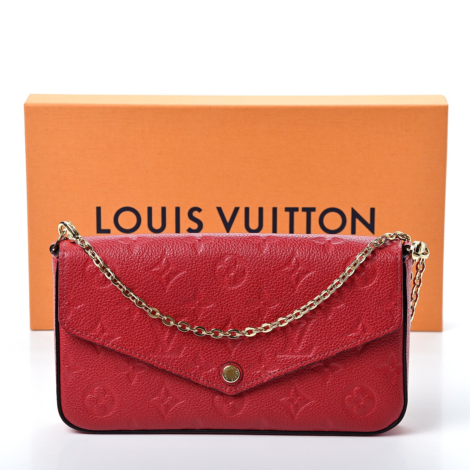 Louis Vuitton Empreinte Pochette Felicie Chain Wallet Scarlet 12 of 12