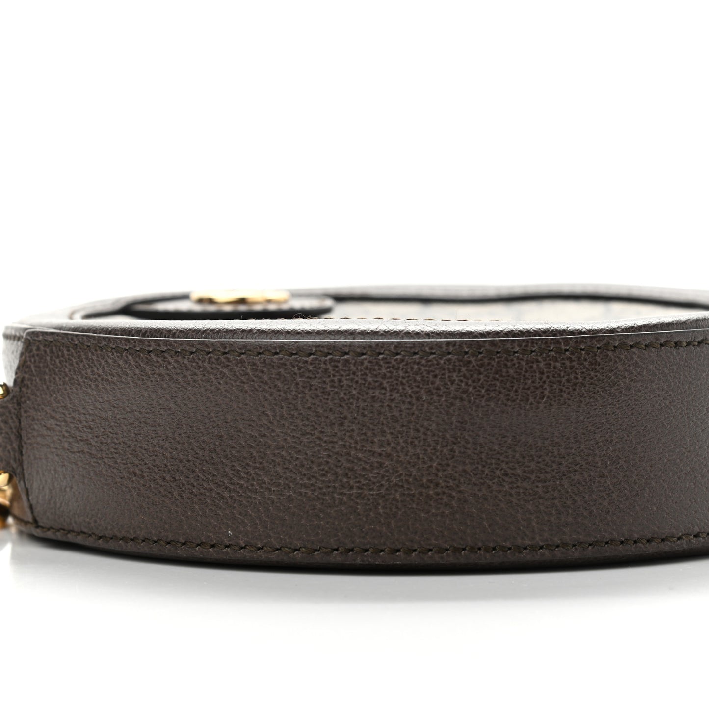 GG Supreme Monogram Web Mini Ophidia Round Shoulder Bag Brown