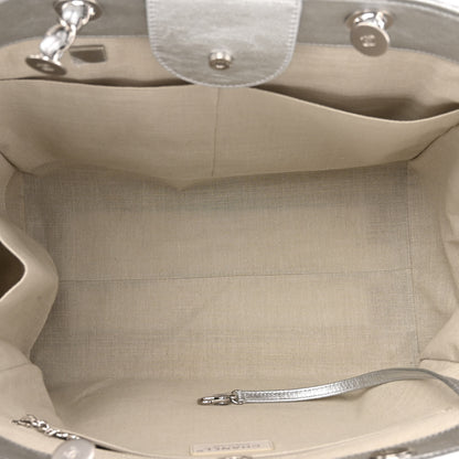 Chanel Metallic Calfskin Medium Deauville Tote Silver 5 of 10