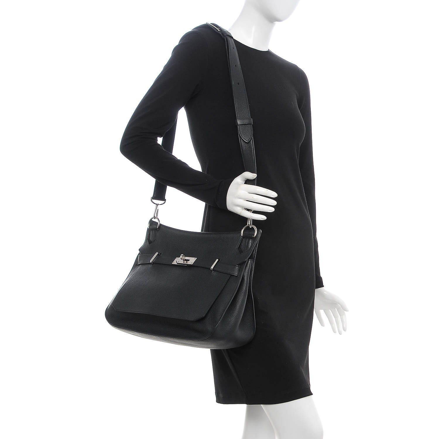 Hermes Taurillon Clemence Jypsiere 34 Black 2 of 34