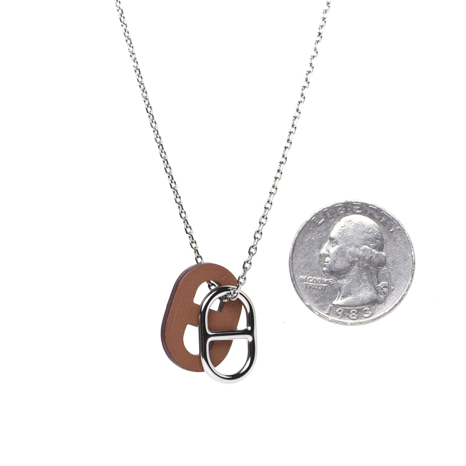 Hermes Swift O'Maillon Pendant Necklace Gold 3 of 8