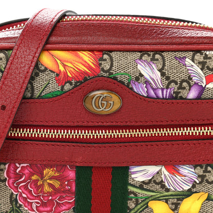Gucci GG Supreme Monogram Flora Web Mini Ophidia Shoulder Bag Red 8 of 10
