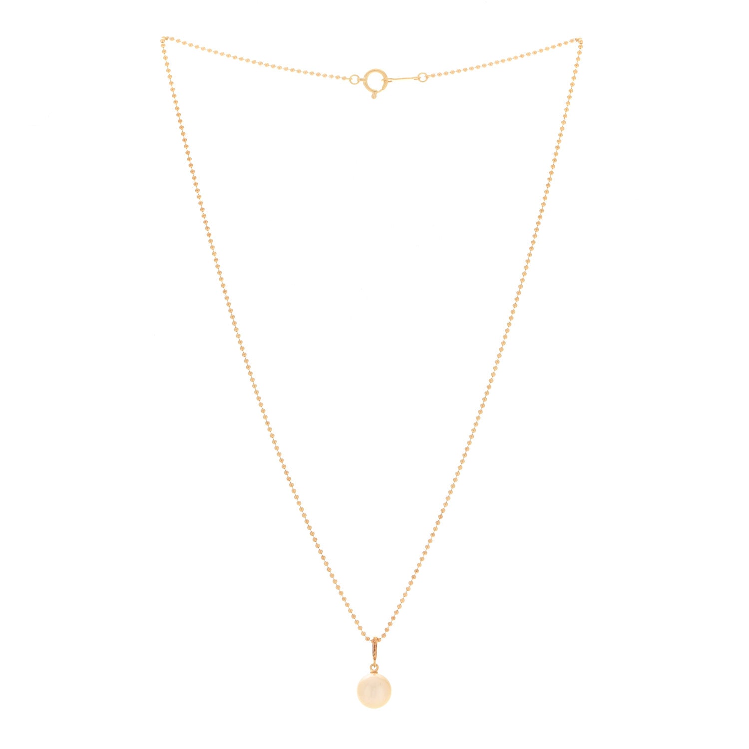 Mikimoto 18K Yellow Gold Akoya Pearl 8mm Pendant Necklace 11 of 14