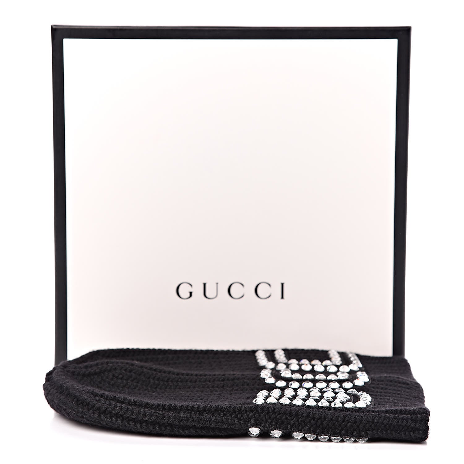 Gucci X SEGA Wool Crystal Guccy Beanie Hat M Black 6 of 6