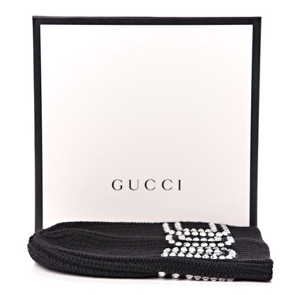 Gucci X SEGA Wool Crystal Guccy Beanie Hat M Black 6 of 6