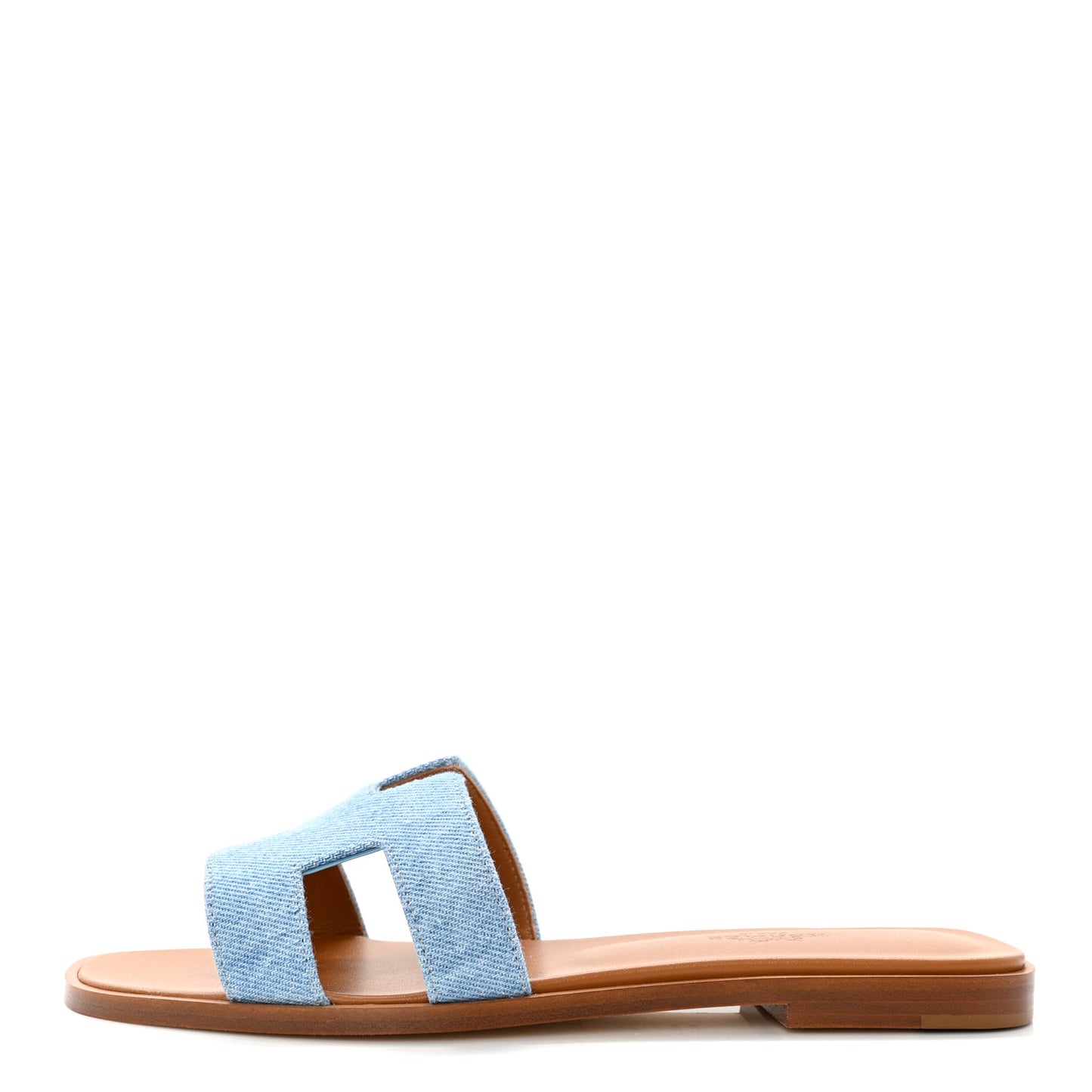 Denim Canvas Oran Sandals 36 Bleu Clair