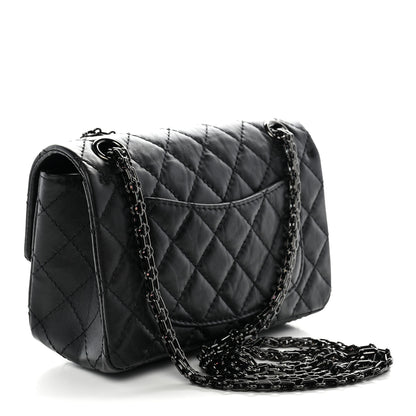 Chanel Aged Calfskin Quilted 2.55 Reissue Mini Flap So Black 3 of 11