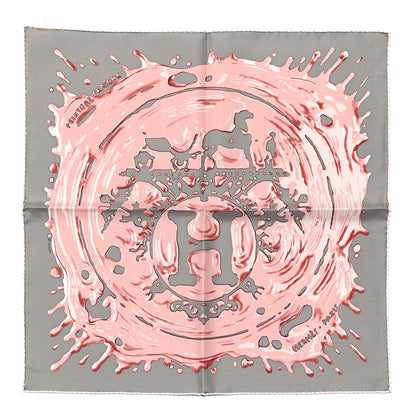 Hermes Silk Peinture Fraiche Scarf 45 Gris Acier Vieux Rose 1 of 5