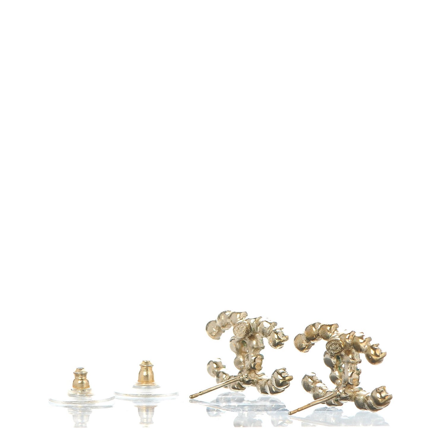 Crystal CC Earrings Gold