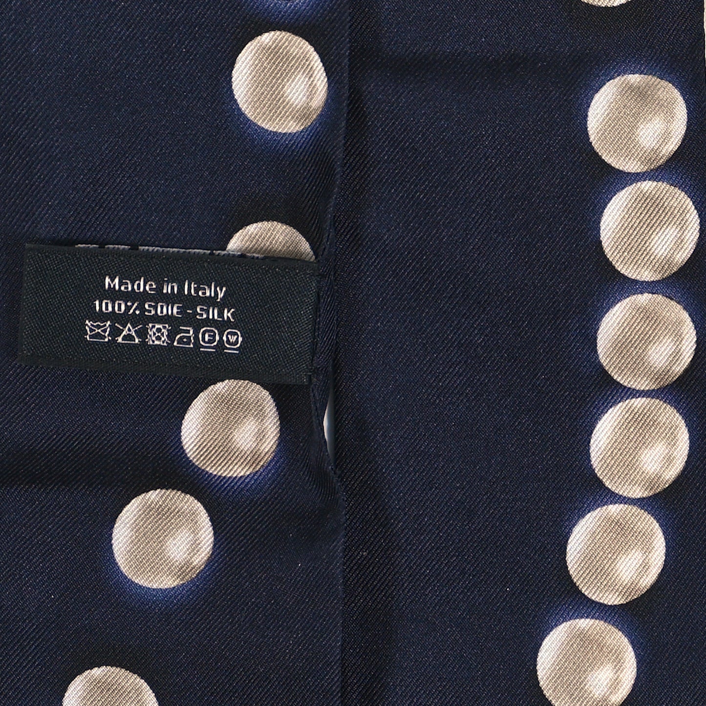 Silk Pearl CC Slim Bandeau Scarf Dark Navy