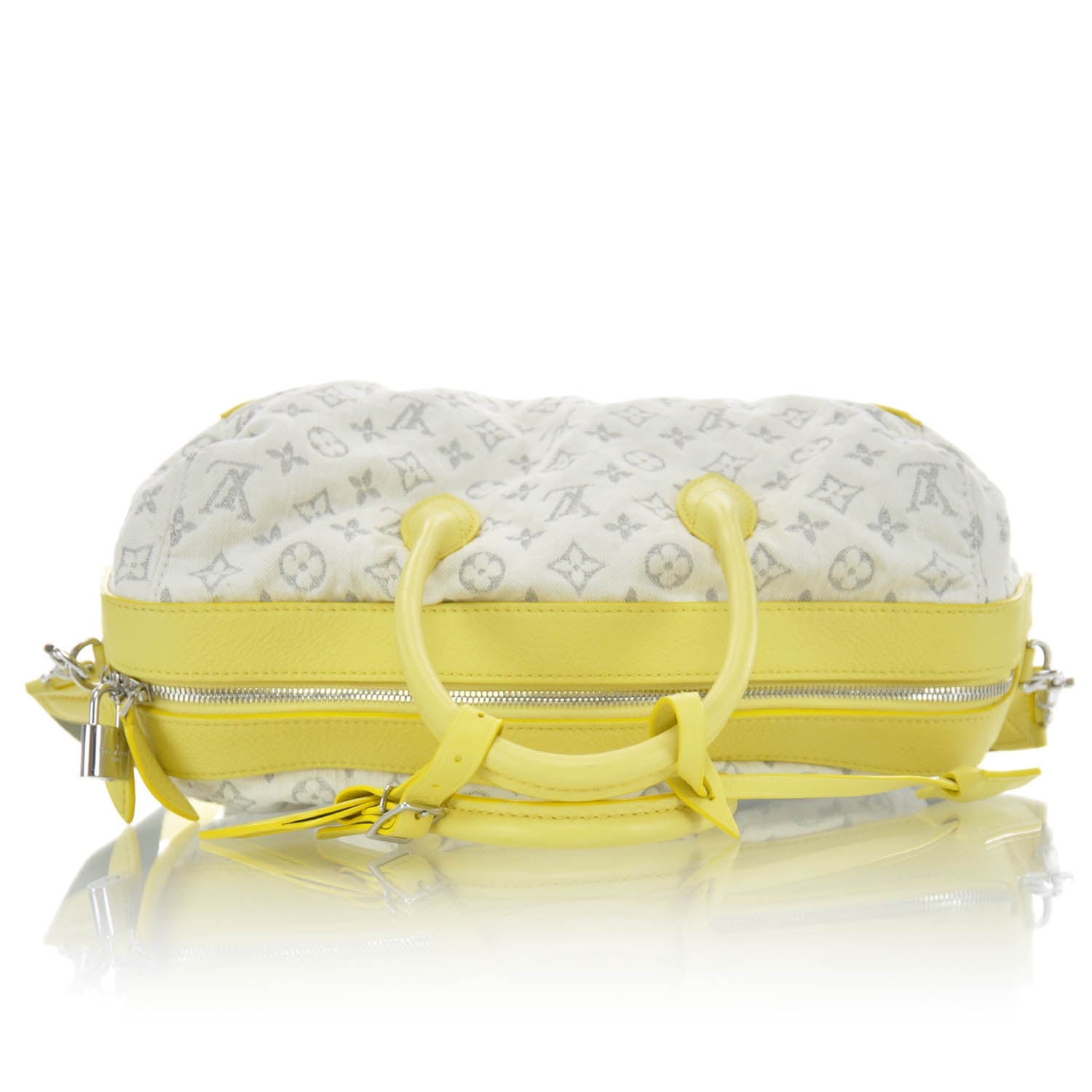 Louis Vuitton Monogram Denim Speedy Round Yellow 5 of 13