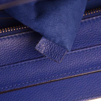 Celine Drummed Calfskin Mini Luggage Indigo 7 of 12