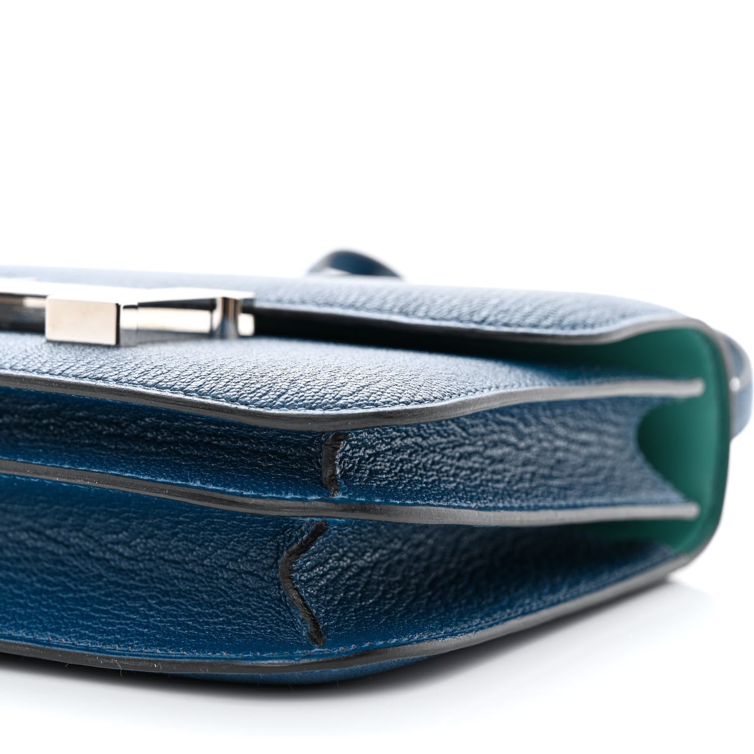 Hermes Chevre Mysore Verso Constance 18 Bleu De Prusse Vert Verone 10 of 11