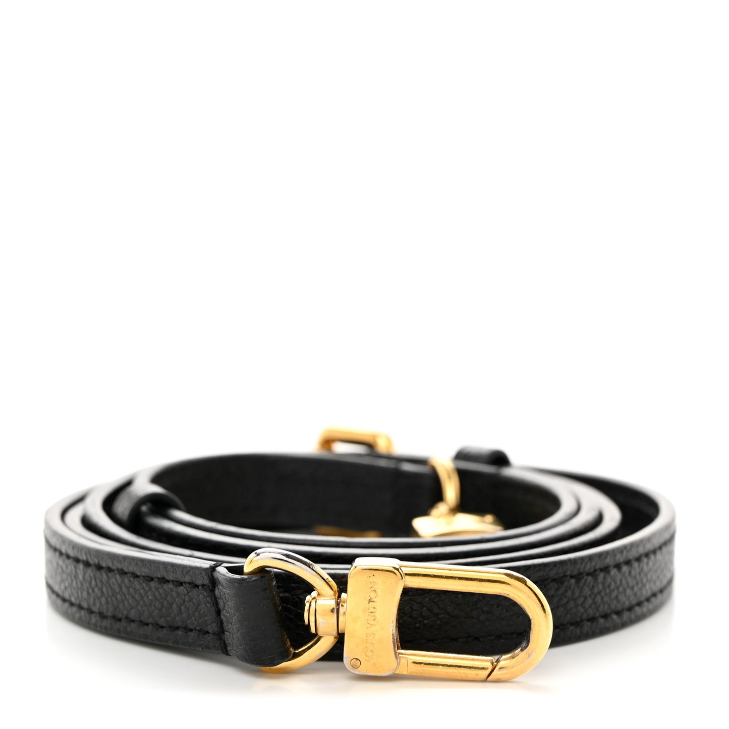 LOUIS VUITTON Calfskin 16mm Adjustable Shoulder Strap Black