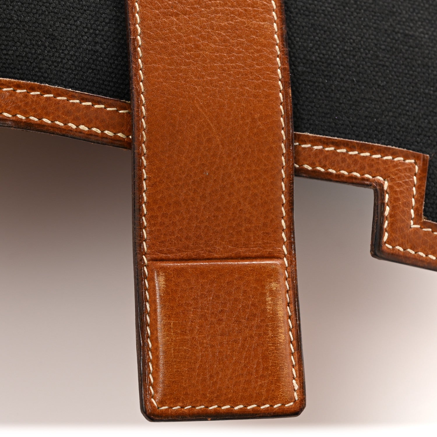 Hermes Canvas Courchevel Medor Clutch Gold Brown 13 of 15