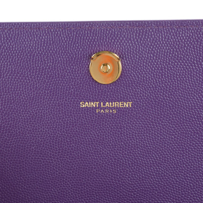 Saint Laurent Grain de Poudre Medium Classic Monogram Satchel Lilac 6 of 8