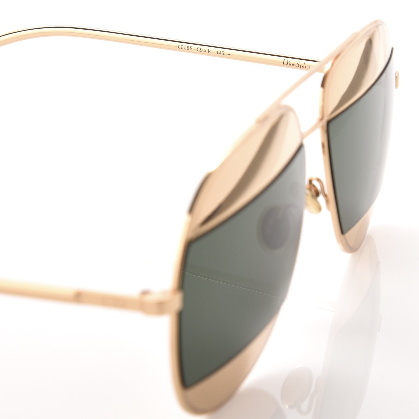 Split 1 Aviator Sunglasses Gold Silver