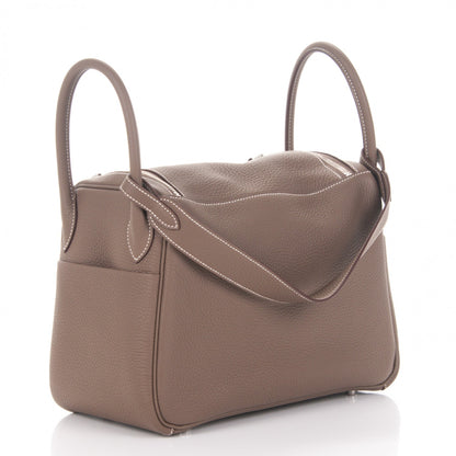 Hermes Taurillon Clemence Lindy 30 Etoupe 3 of 9
