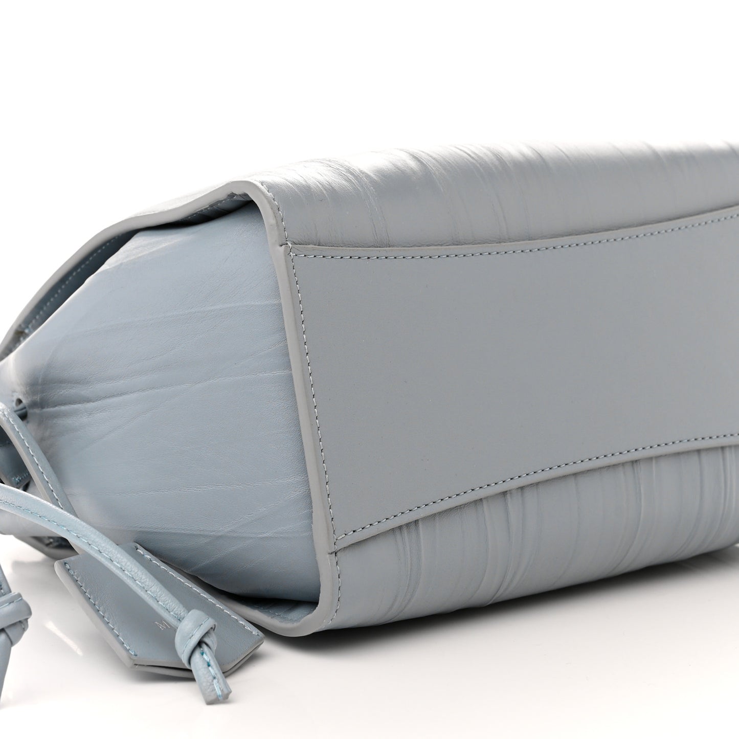 Crinkled Calfskin Small Iris Tote Cloud