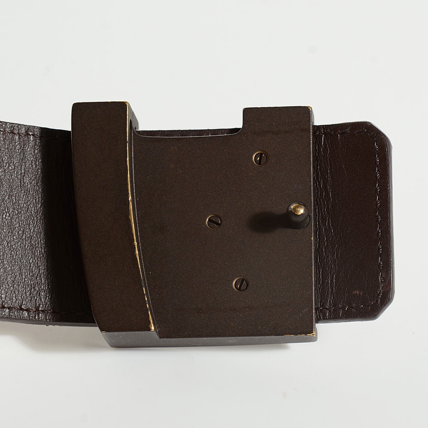 エ*プ様 Louis Vuitton ブラウンベルト 120/48 Louis Vuitton Damier Ebene 40mm LV Initiales Belt 120 48 102637