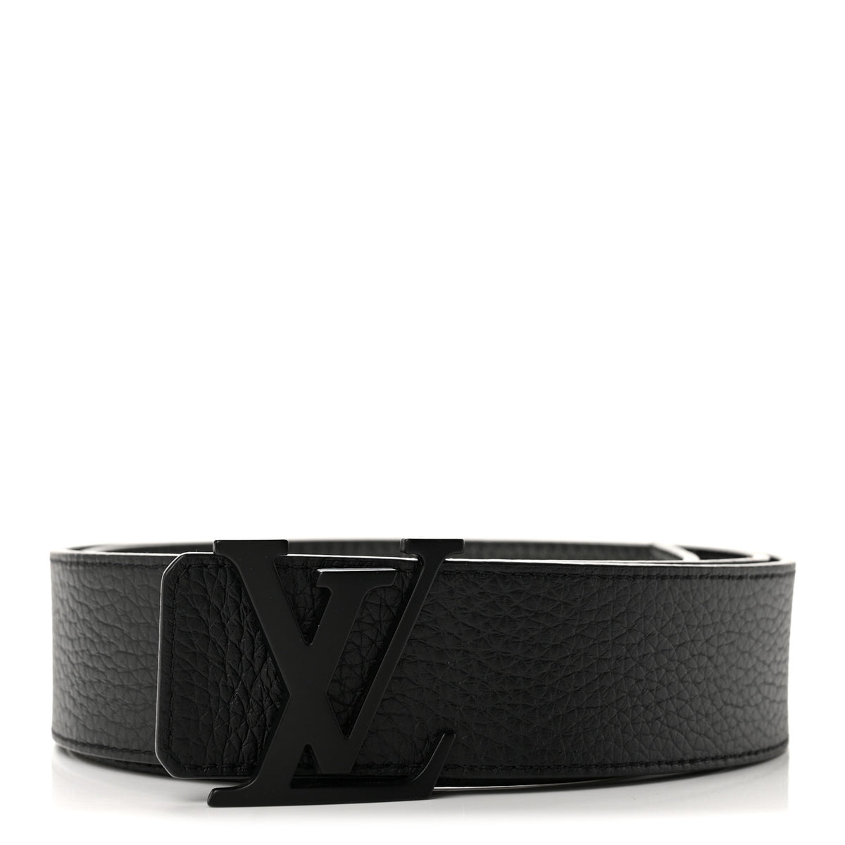 Louis Vuitton Taurillon Calfskin 40mm LV Initiales Reversible Belt   100 40 Black Dark Silver 3 of 8