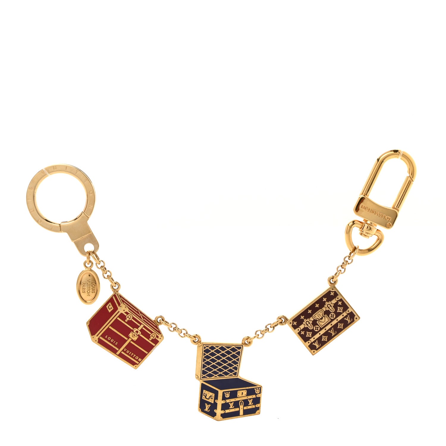 Louis Vuitton Porte Cles Malle Chaine Keychain 1 of 4