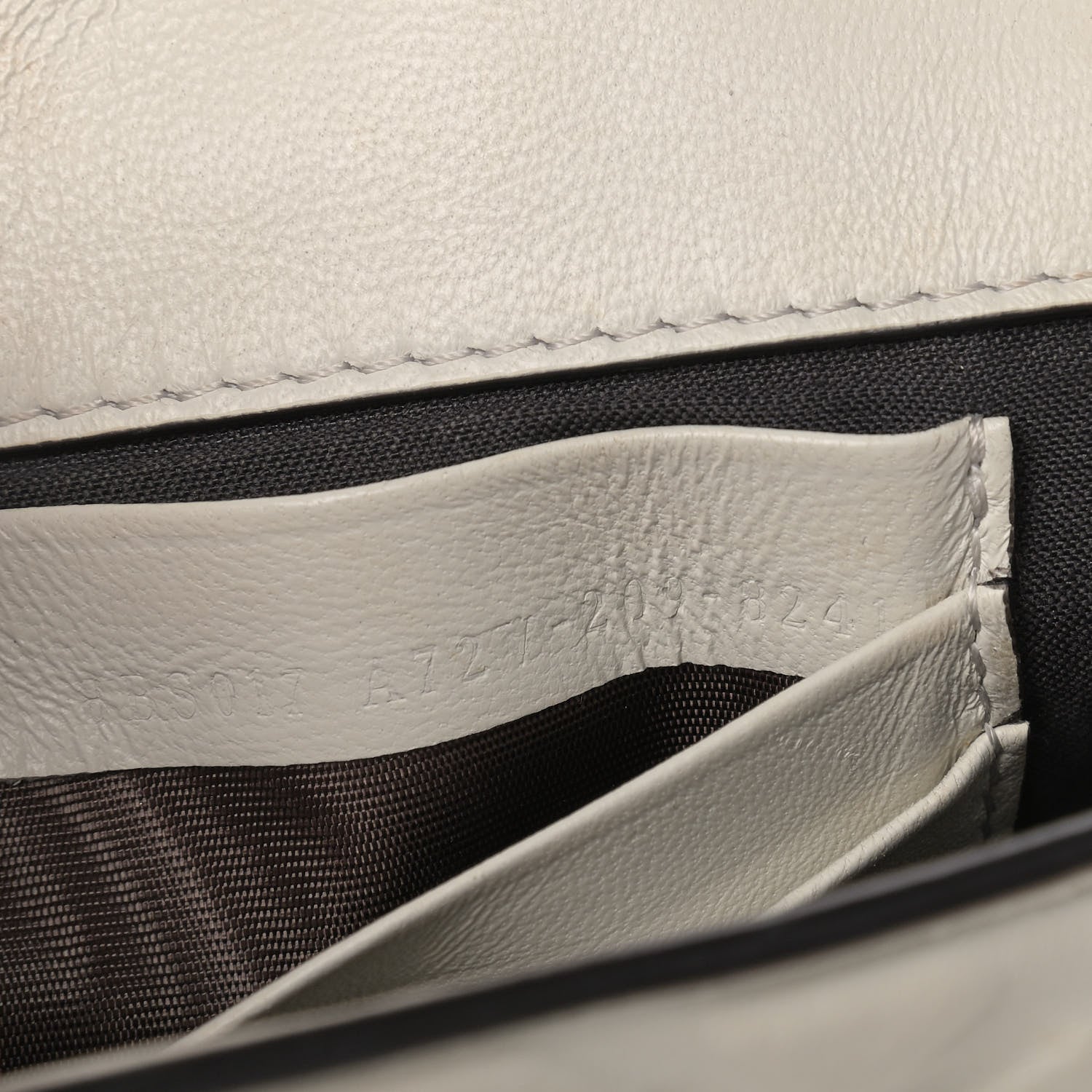 Fendi Nappa FF 1974 Embossed Mini Baguette White 7 of 13