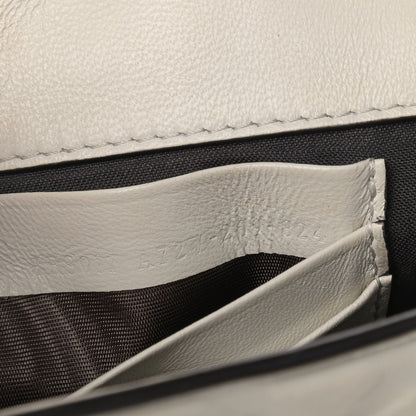 Fendi Nappa FF 1974 Embossed Mini Baguette White 7 of 13