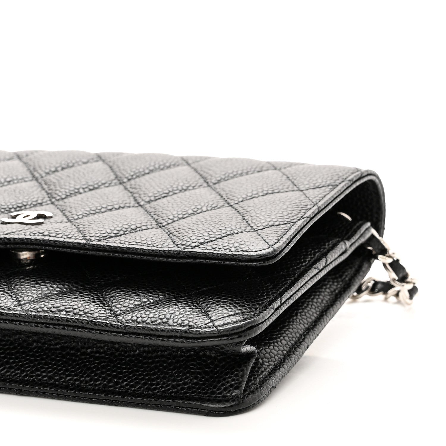 Chanel Caviar Quilted Wallet On Chain WOC Black 11 of 12