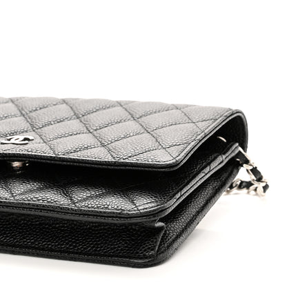 Chanel Caviar Quilted Wallet On Chain WOC Black 11 of 12