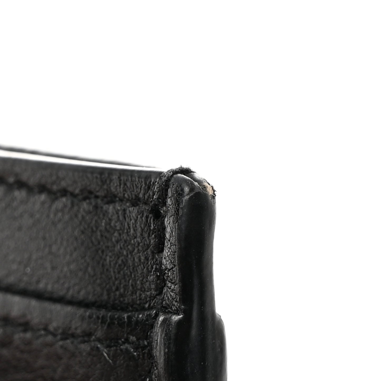 Calfskin Y Quilted Monogram LouLou Credit Card Case Black