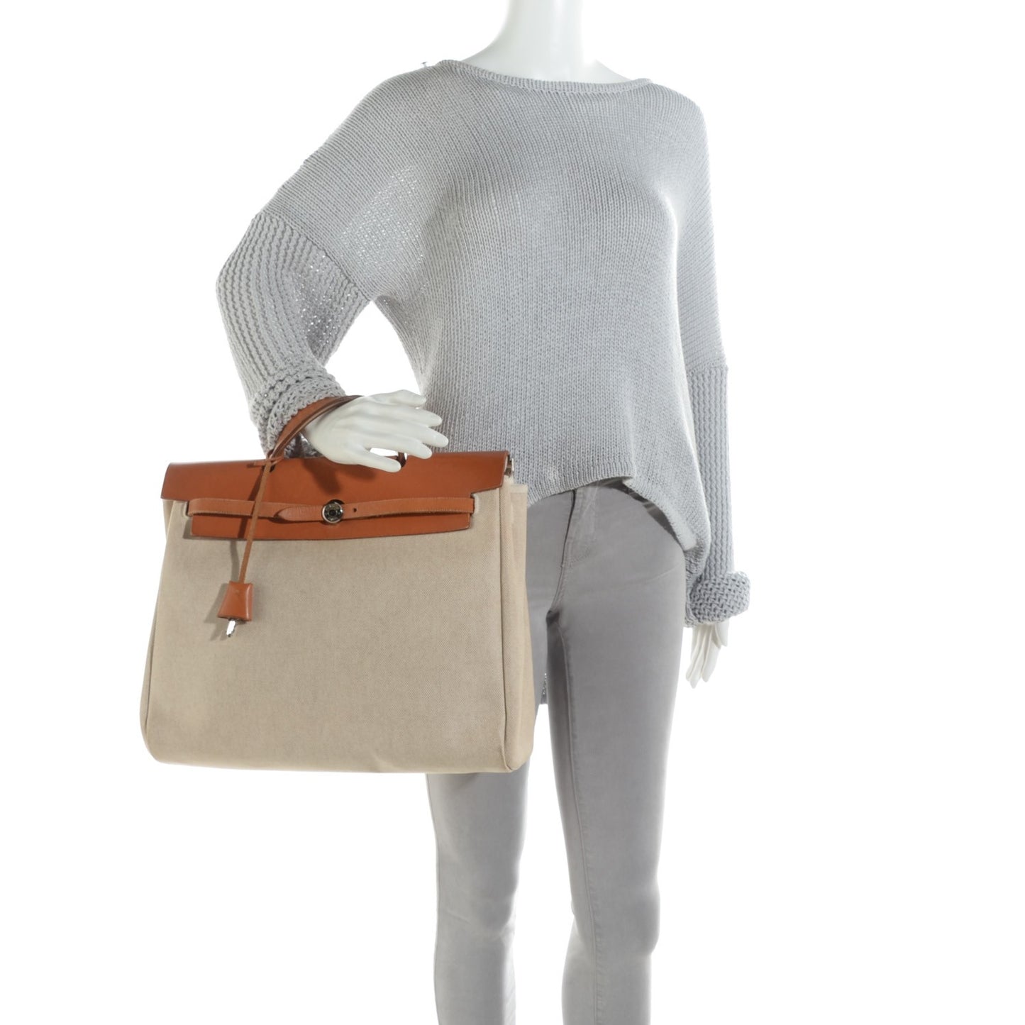 Toile Vache Calfskin Herbag 36 MM Backpack Natural