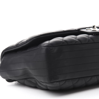 Chanel Rubber Quilted Lambskin Maxi Coco Rain Flap Black 6 of 10