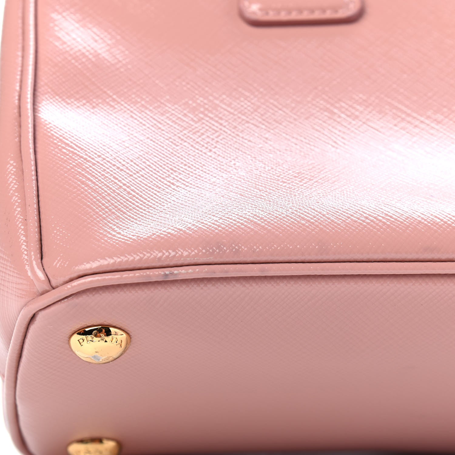 Prada Saffiano Vernice Mini Galleria Double Zip Tote Orchidea 9 of 9