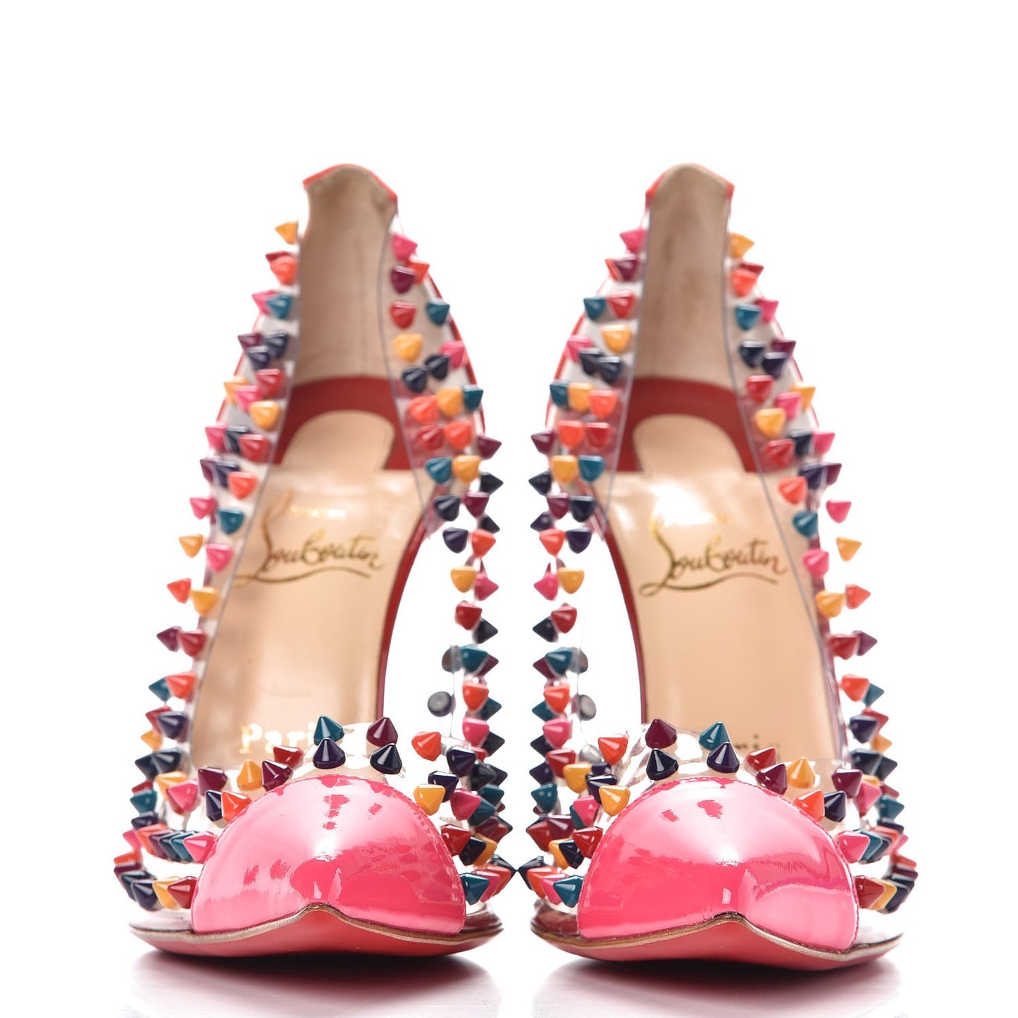 Patent PVC Spike Me 100 Pumps 38.5 Multicolor