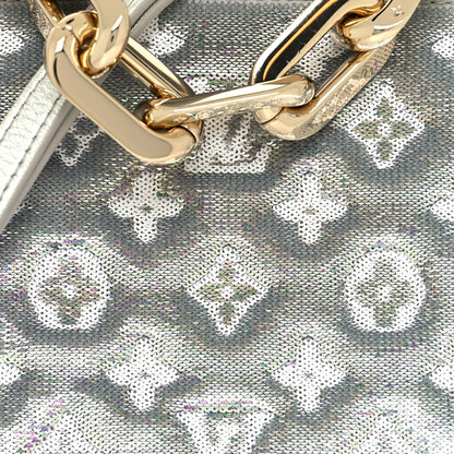 Louis Vuitton Satin Sequin Embroidered Monogram Coussin BB Silver 9 of 11