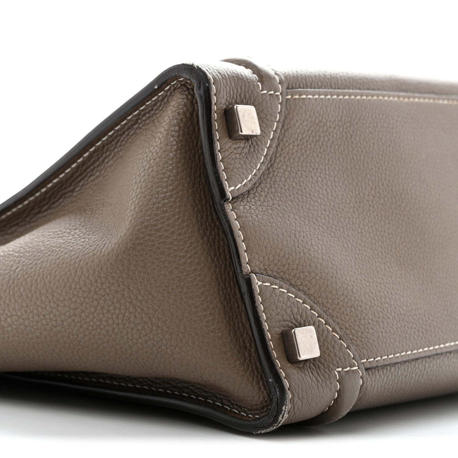 Celine Drummed Calfskin Micro Luggage Souris Souris 7 of 11