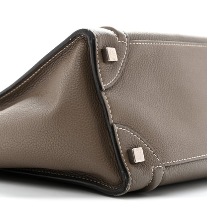Celine Drummed Calfskin Micro Luggage Souris Souris 7 of 11