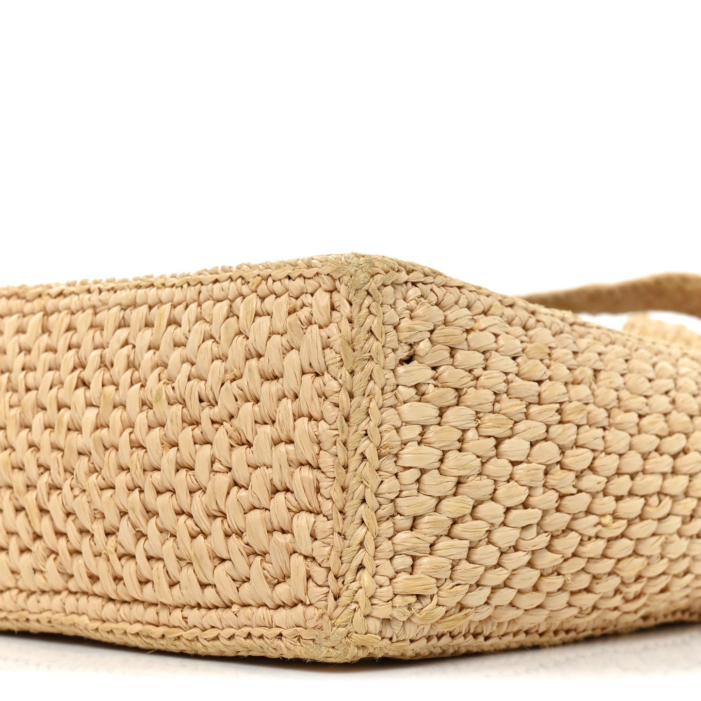 X PAULA'S IBIZA Raffia Font Tote Natural Tan