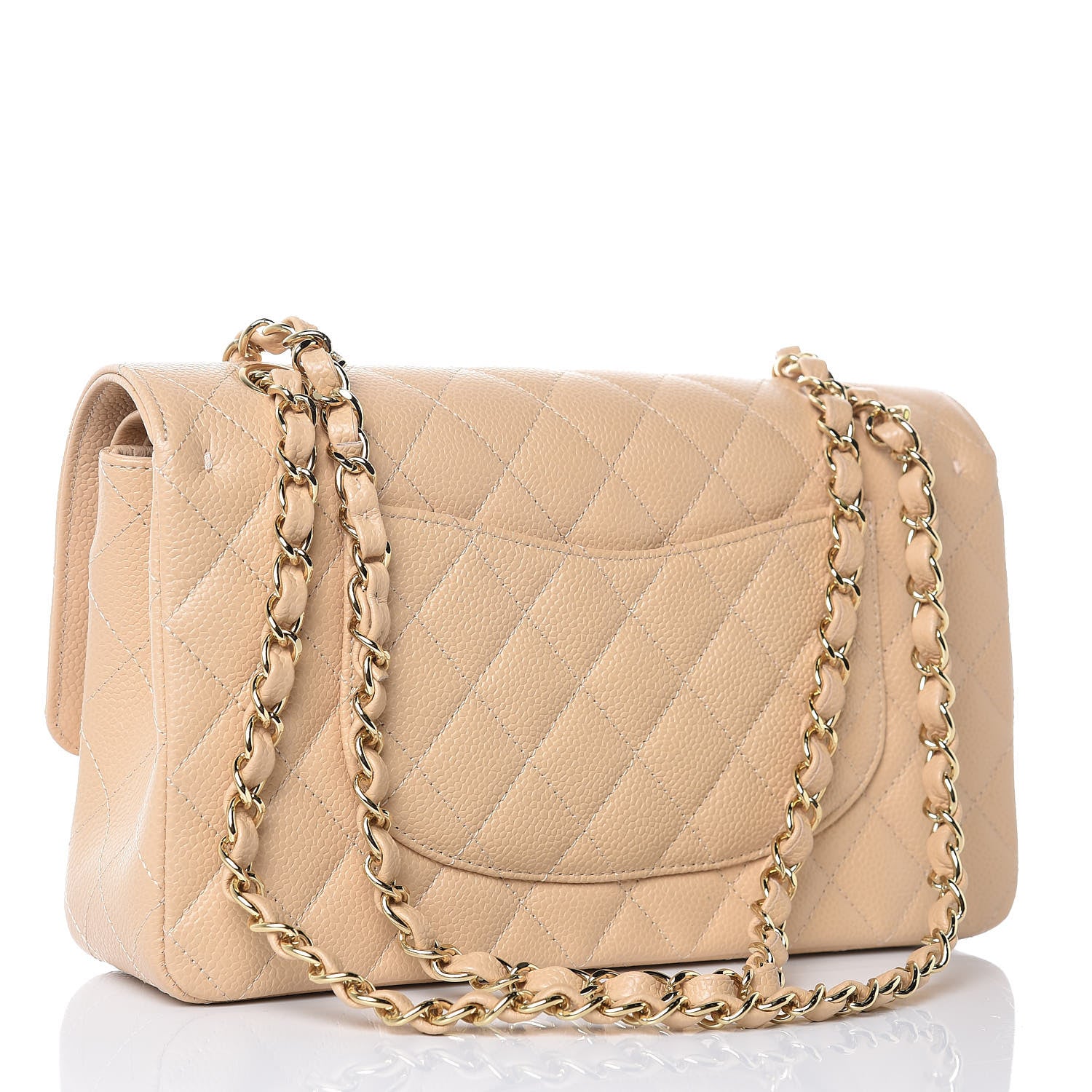 Chanel Caviar Quilted Medium Double Flap Beige Clair 3 of 8