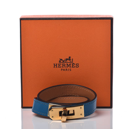 Hermes Tadelakt Kelly Double Tour Bracelet XS Bleu Izmir 6 of 6