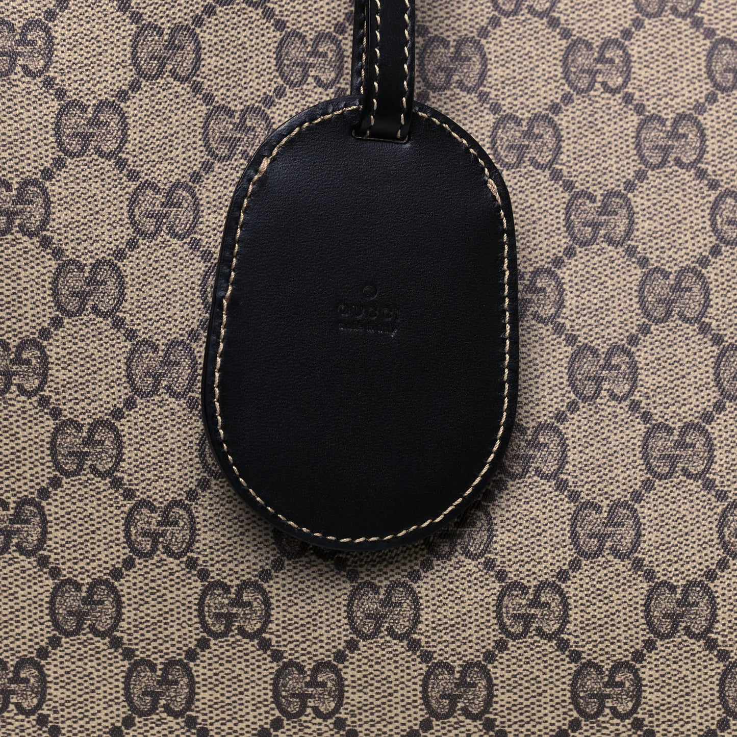 GG Supreme Monogram Large Reversible Tote Beige Black