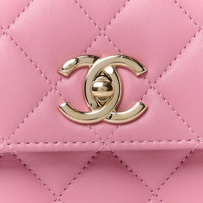 Chanel Lambskin Quilted Small Trendy CC Flap Dual Handle Bag Pink 11 of 14
