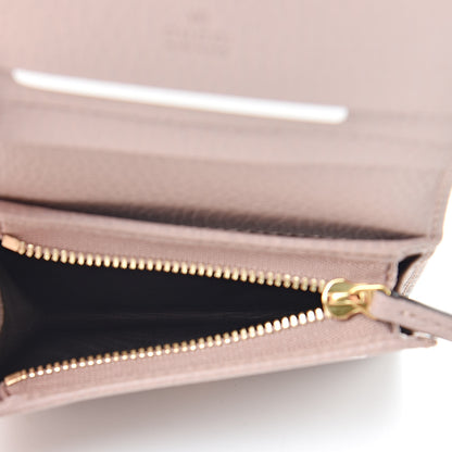Gucci Pebbled Calfskin GG Marmont Card Case Porcelain Rose 5 of 8