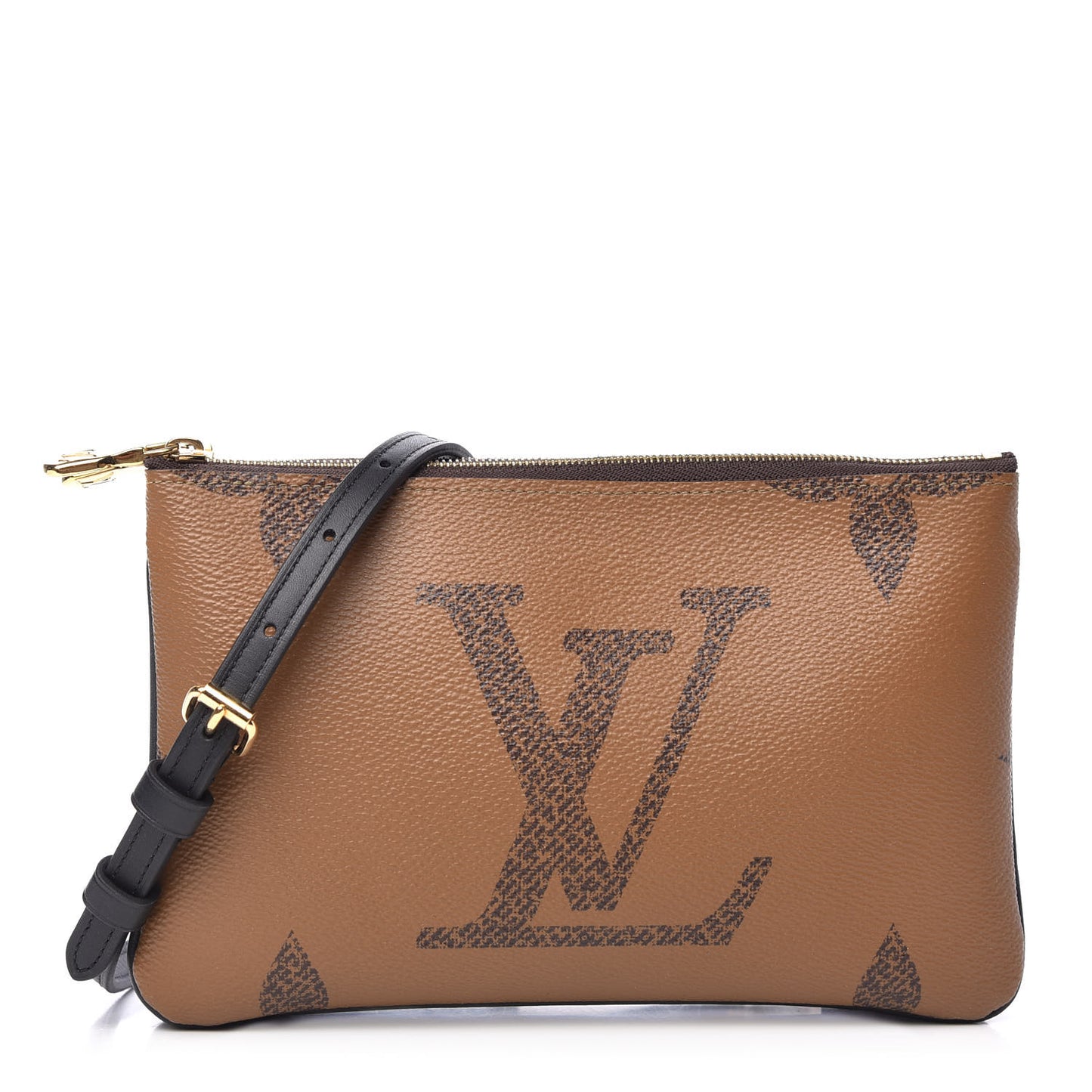 Reverse Monogram Giant Double Zip Pochette