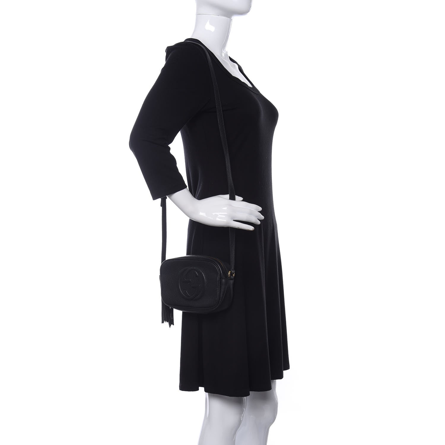 Gucci Pebbled Calfskin Mini Soho Disco Bag Black 2 of 10