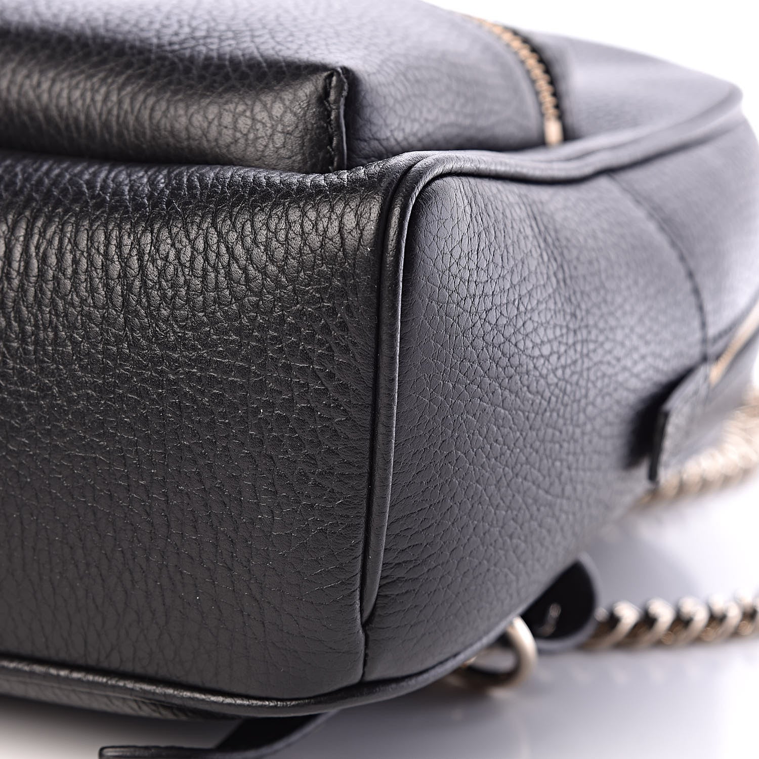 Gucci Pebbled Calfskin Soho Chain Backpack Black 10 of 10